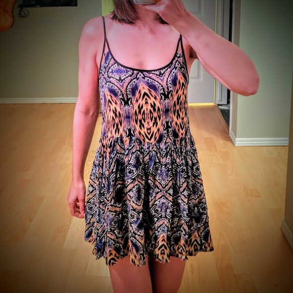 MINKPINK S Patterned Flowy Loose Sundress Summer - Picture 3 of 3